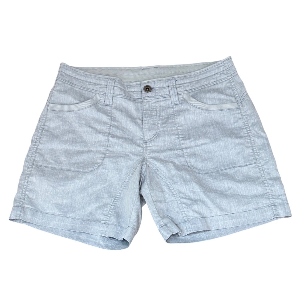 Kuhl Women size 6 Light Blue Cotton Linen Blend Hiking Shorts